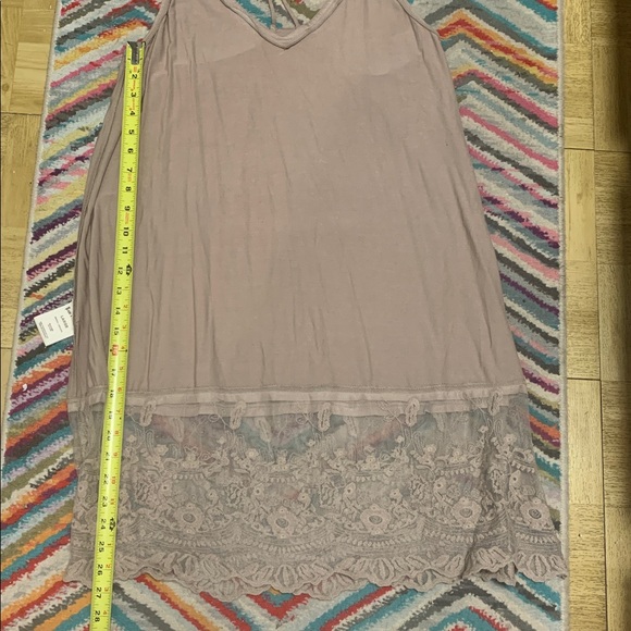 New without tags Three Bird Nest Prima Mocha Taupe Lace Hem Slip Dress - Picture 12 of 13